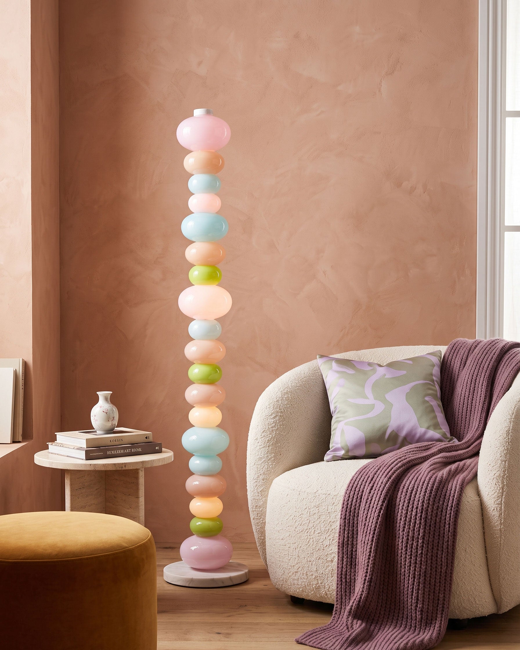 Briony Stacked Glass Floor Lamp