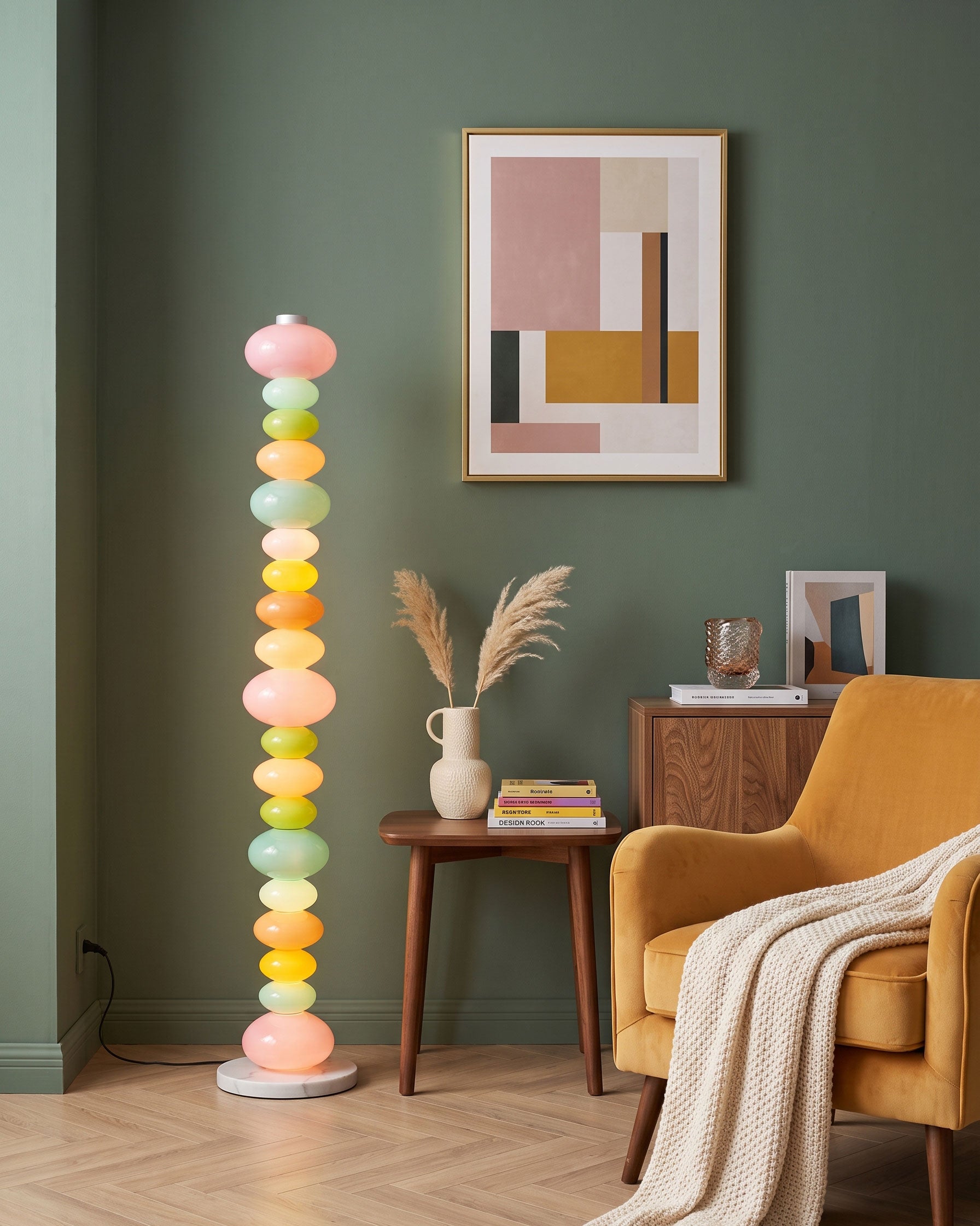 Briony Stacked Glass Floor Lamp