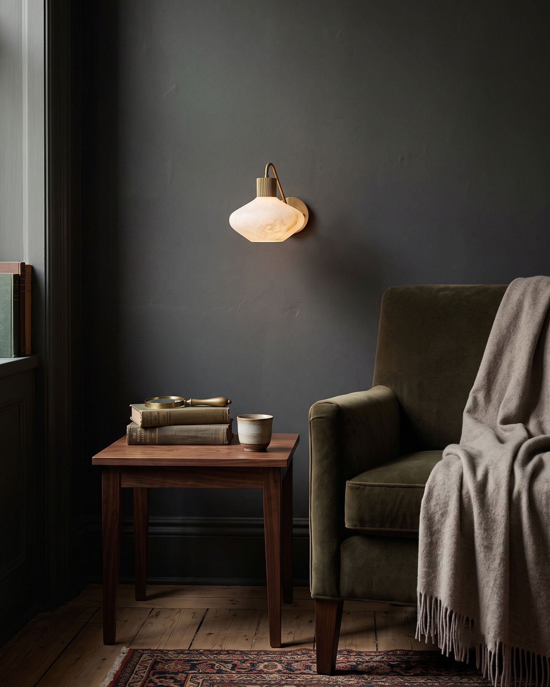Callahan Reeded Alabaster Wall Sconce