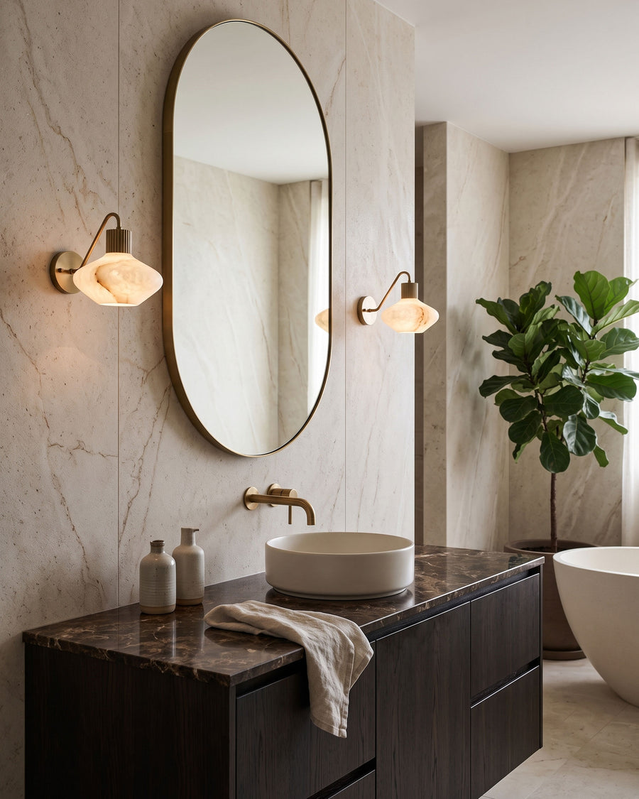 Callahan Reeded Alabaster Wall Sconce – detail 6