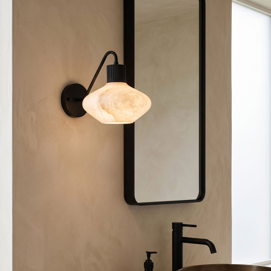 Callahan Reeded Alabaster Wall Sconce – detail 5
