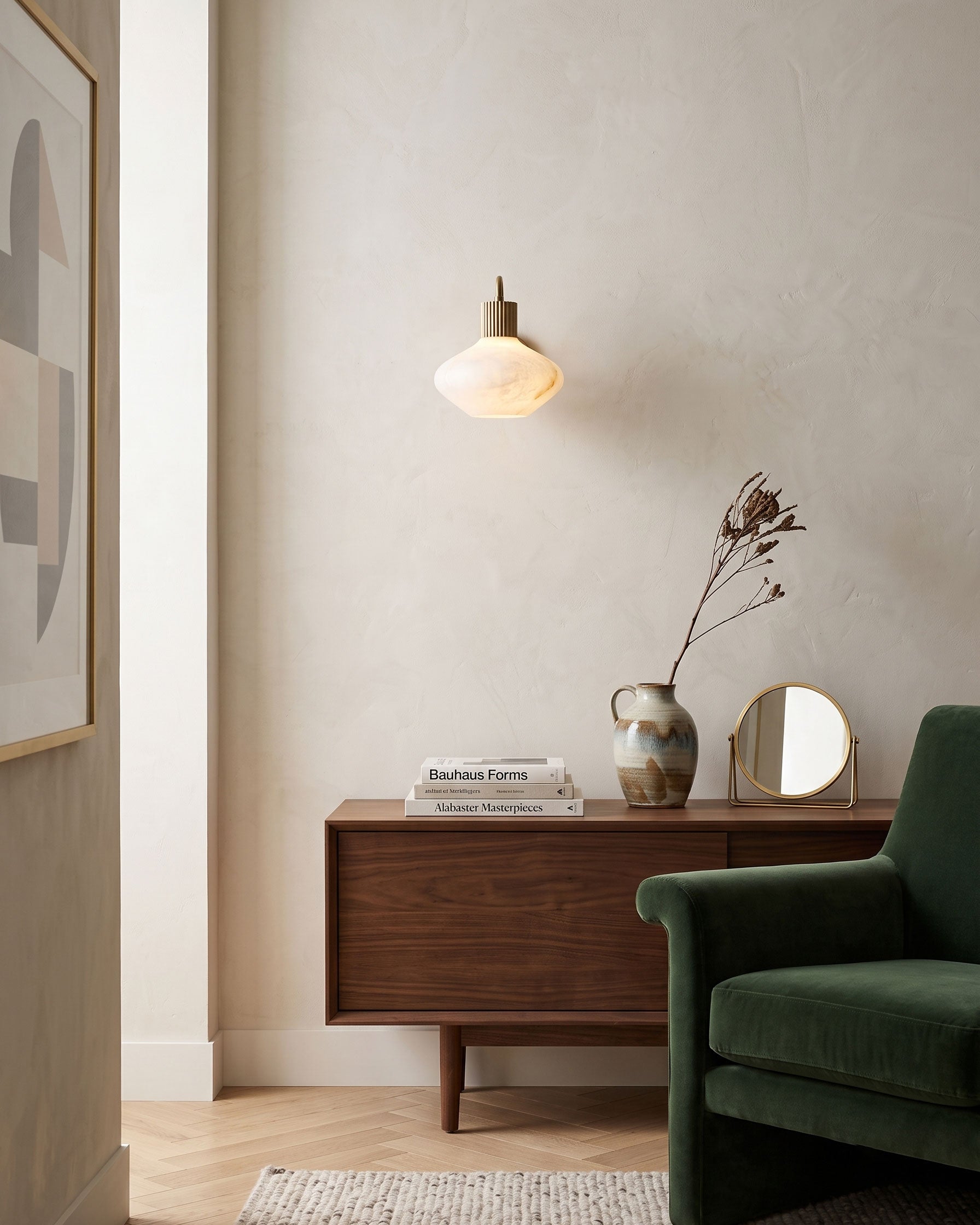 Callahan Reeded Alabaster Wall Sconce