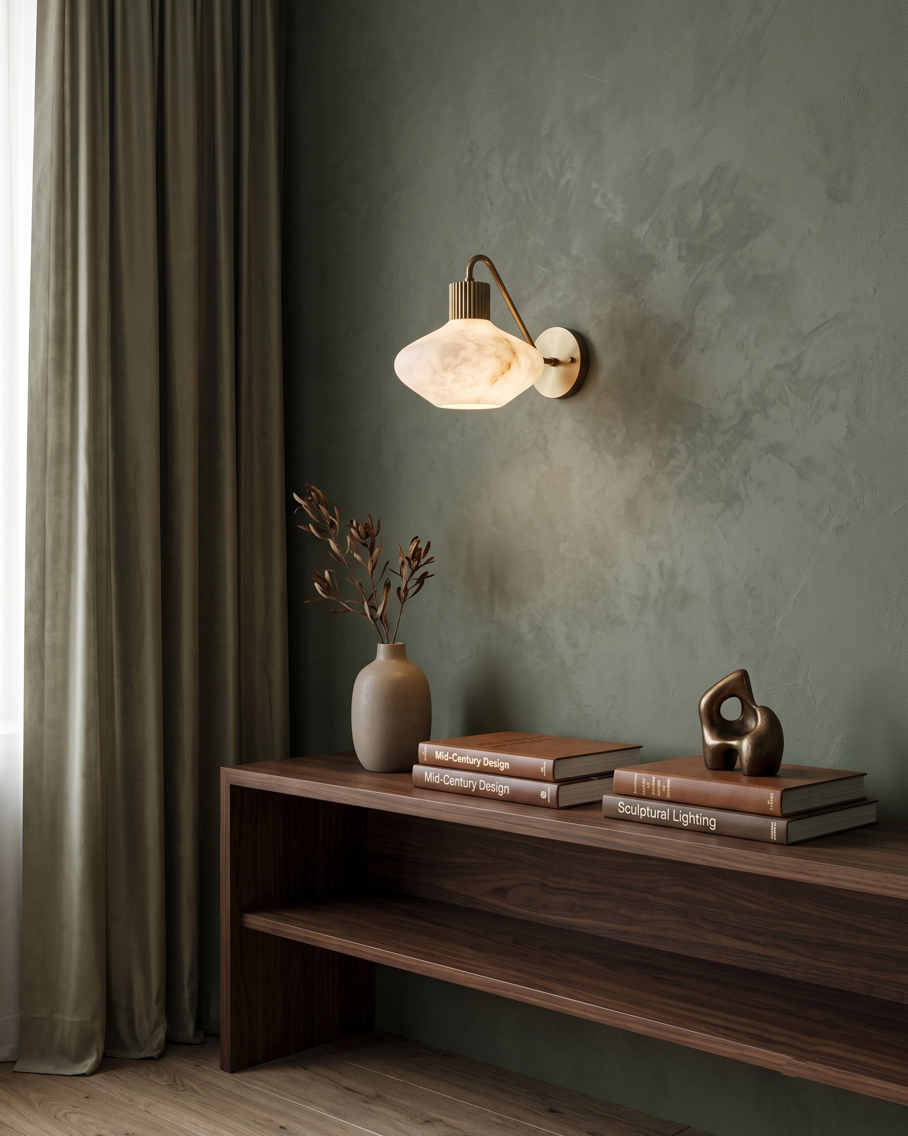 Callahan Reeded Alabaster Wall Sconce