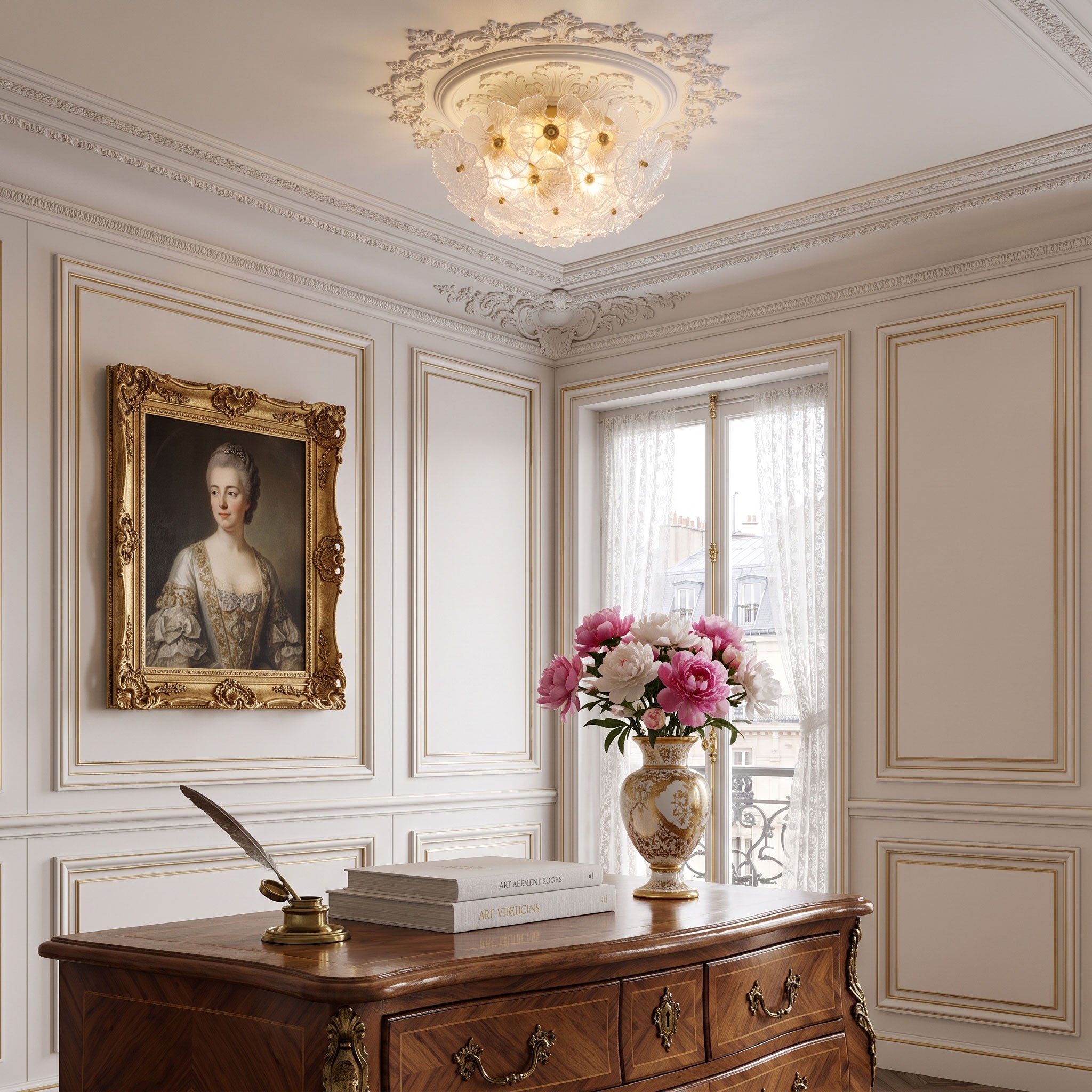 Callen Flower Semi-Flush Mount