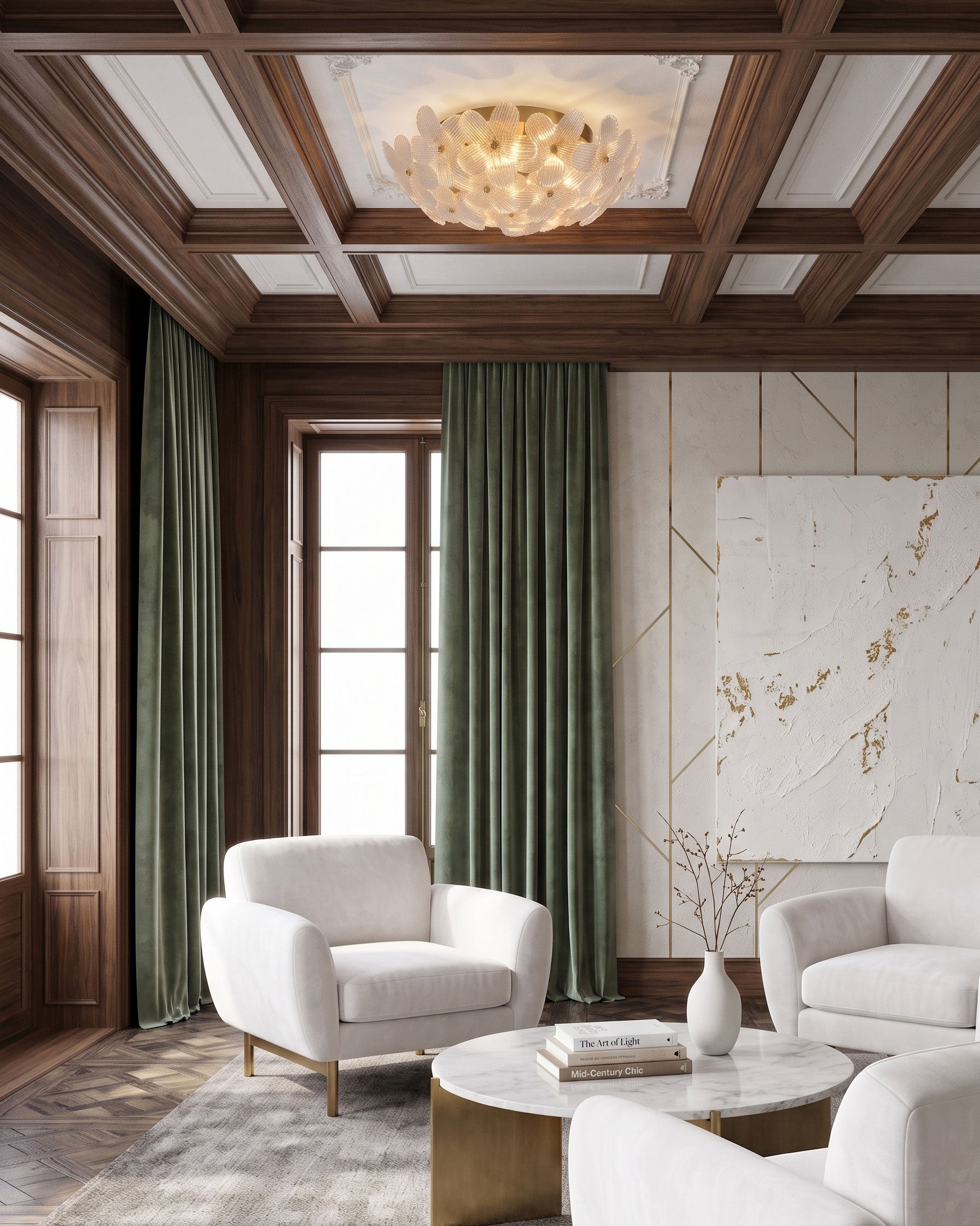 Callen Flower Semi-Flush Mount