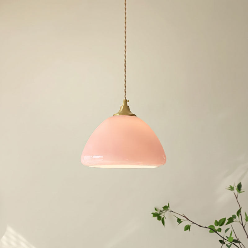 Carys Pink Glass Pendant Light
