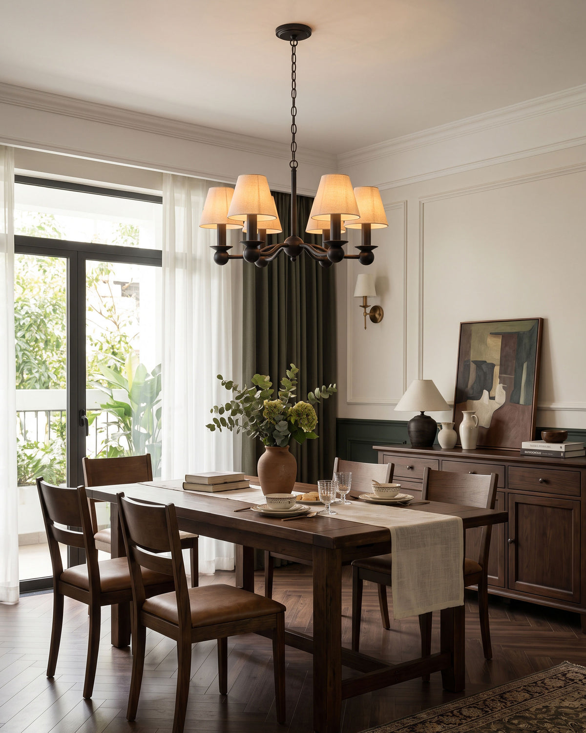 Casper Linen Fabric Chandelier