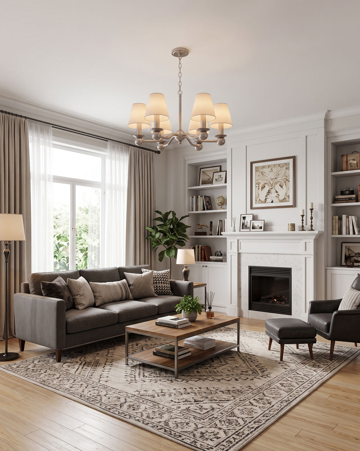 Casper Linen Fabric Chandelier