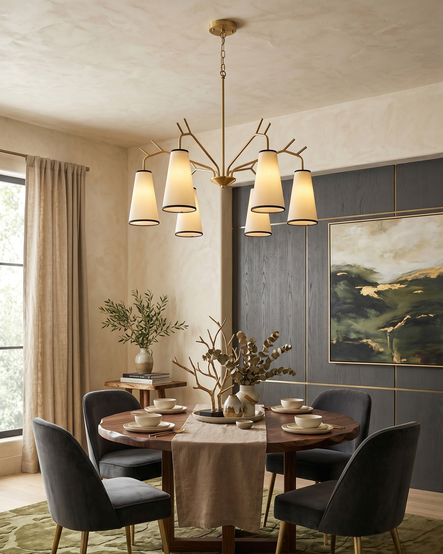 Cervine Branch Fabric Chandelier