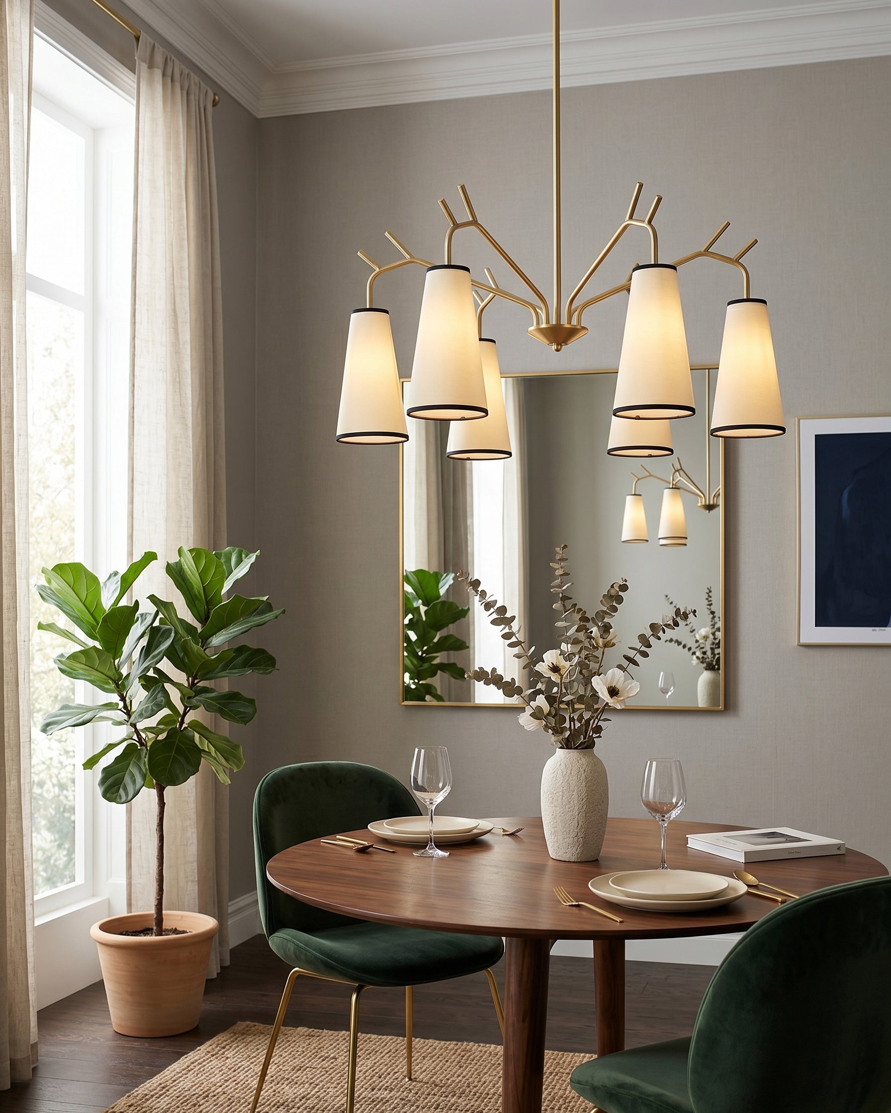 Cervine Branch Fabric Chandelier