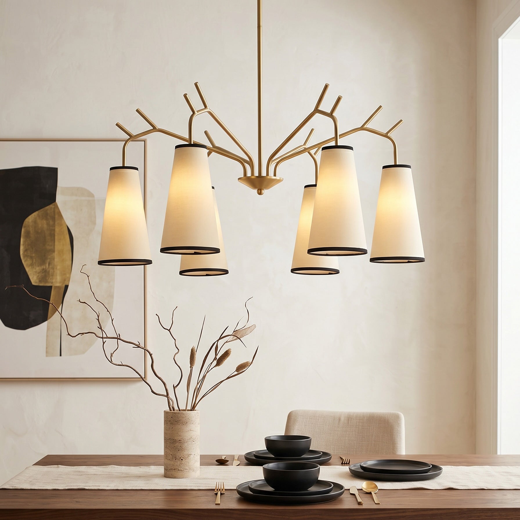Cervine Branch Fabric Chandelier