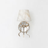 Satin Nickel & White Spanish alabaster