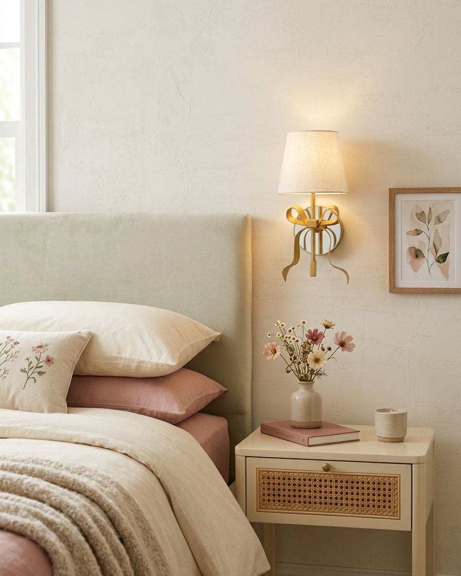 Colette Mirrored Bow Wall Sconce – detail 10