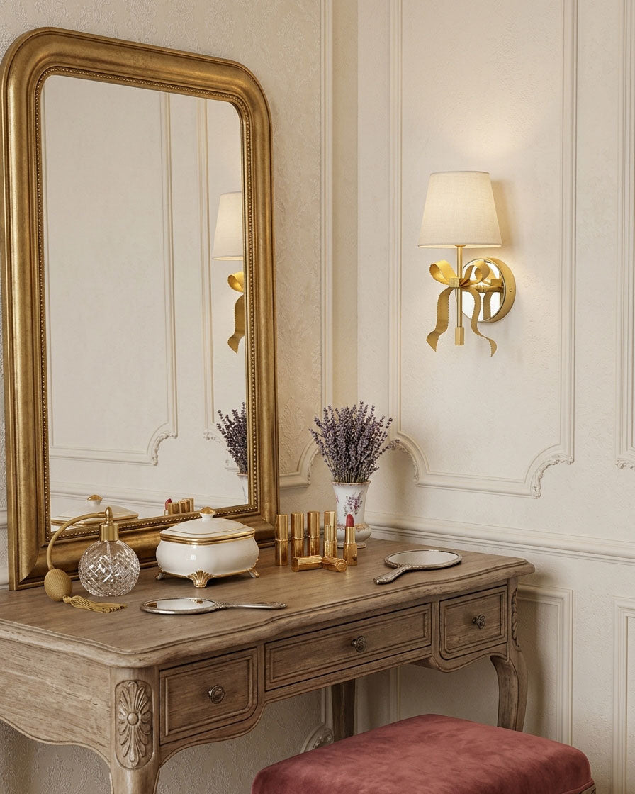 Colette Mirrored Bow Wall Sconce – detail 9
