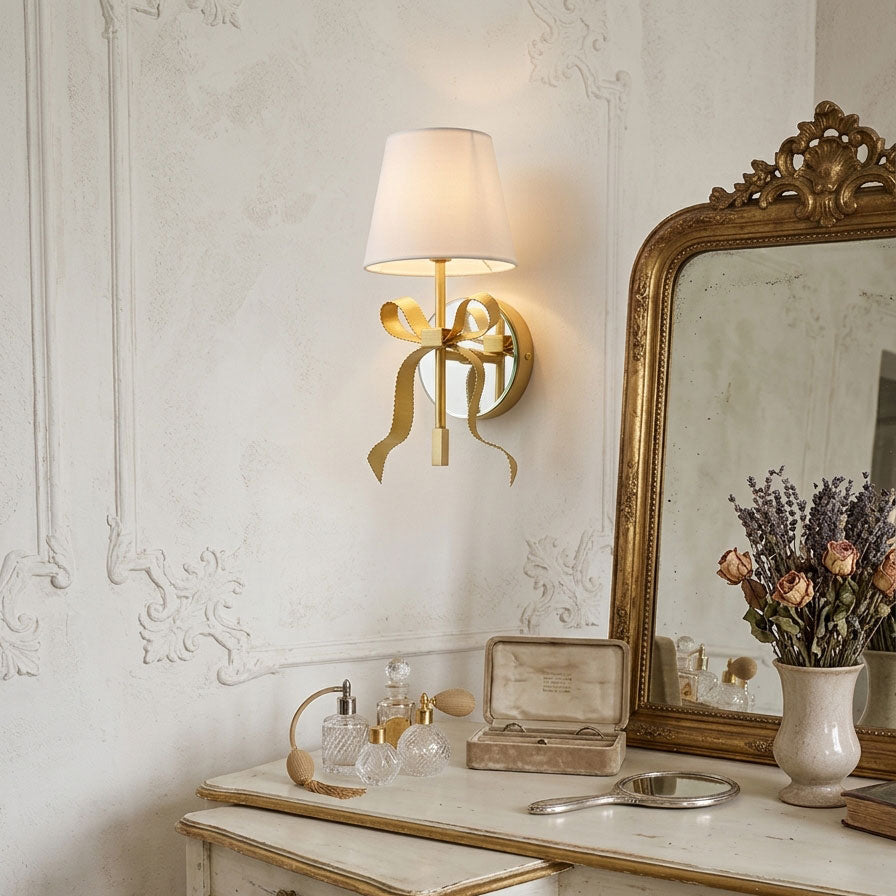 Colette Mirrored Bow Wall Sconce – detail 2