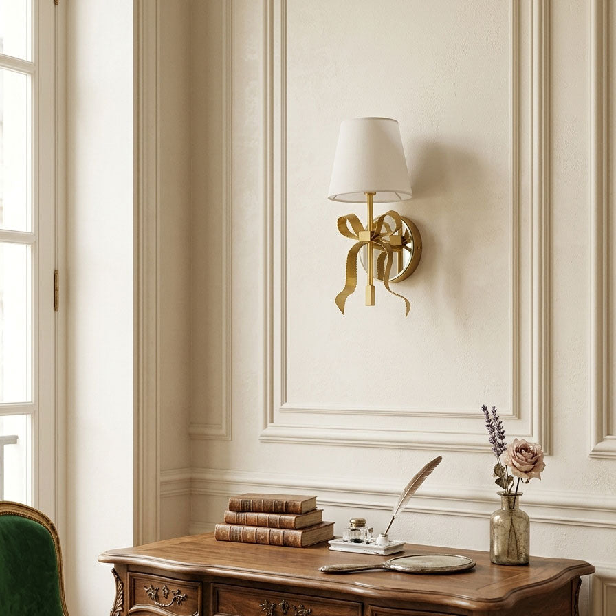 Colette Mirrored Bow Wall Sconce – detail 3