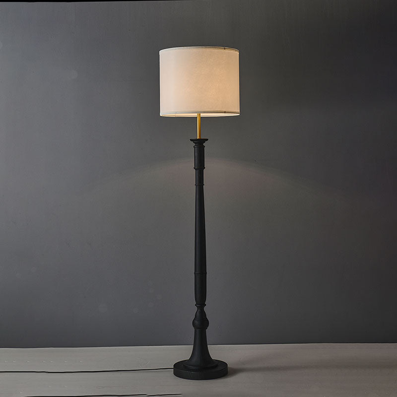 Colter Carved Wood Floor Lamp