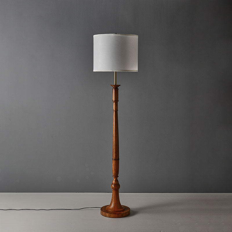 Colter Carved Wood Floor Lamp