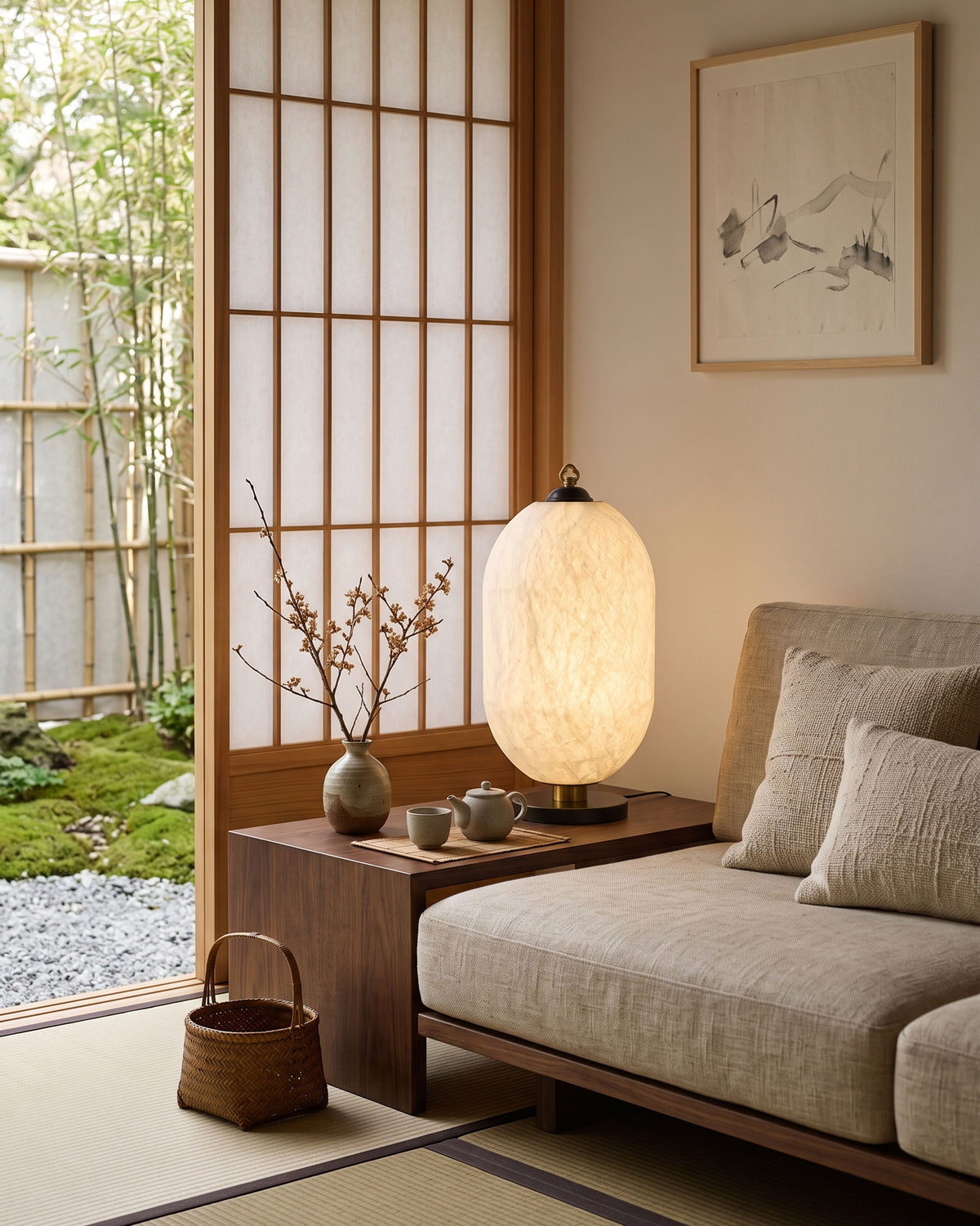 Constantine Natural Silk Table Lamp