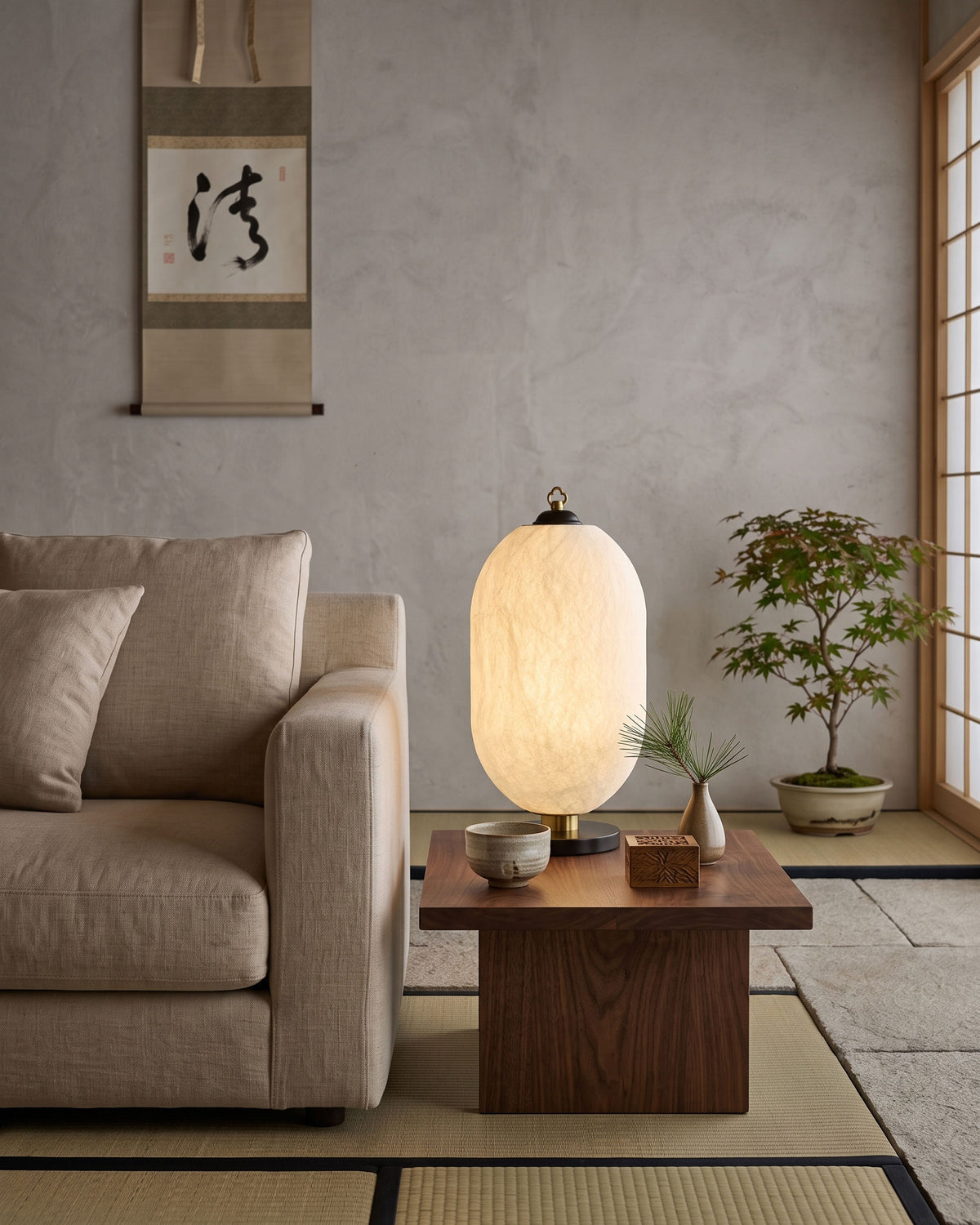 Constantine Natural Silk Table Lamp