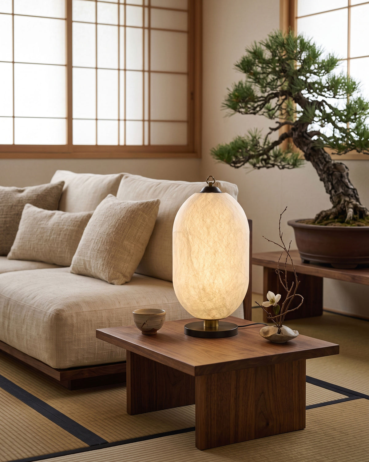 Constantine Natural Silk Table Lamp