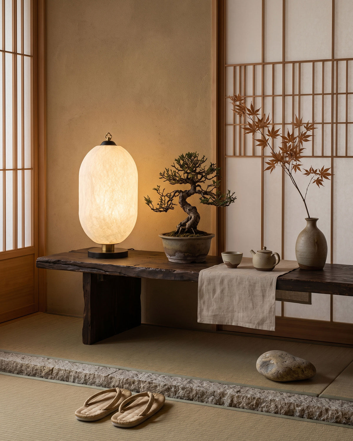 Constantine Natural Silk Table Lamp
