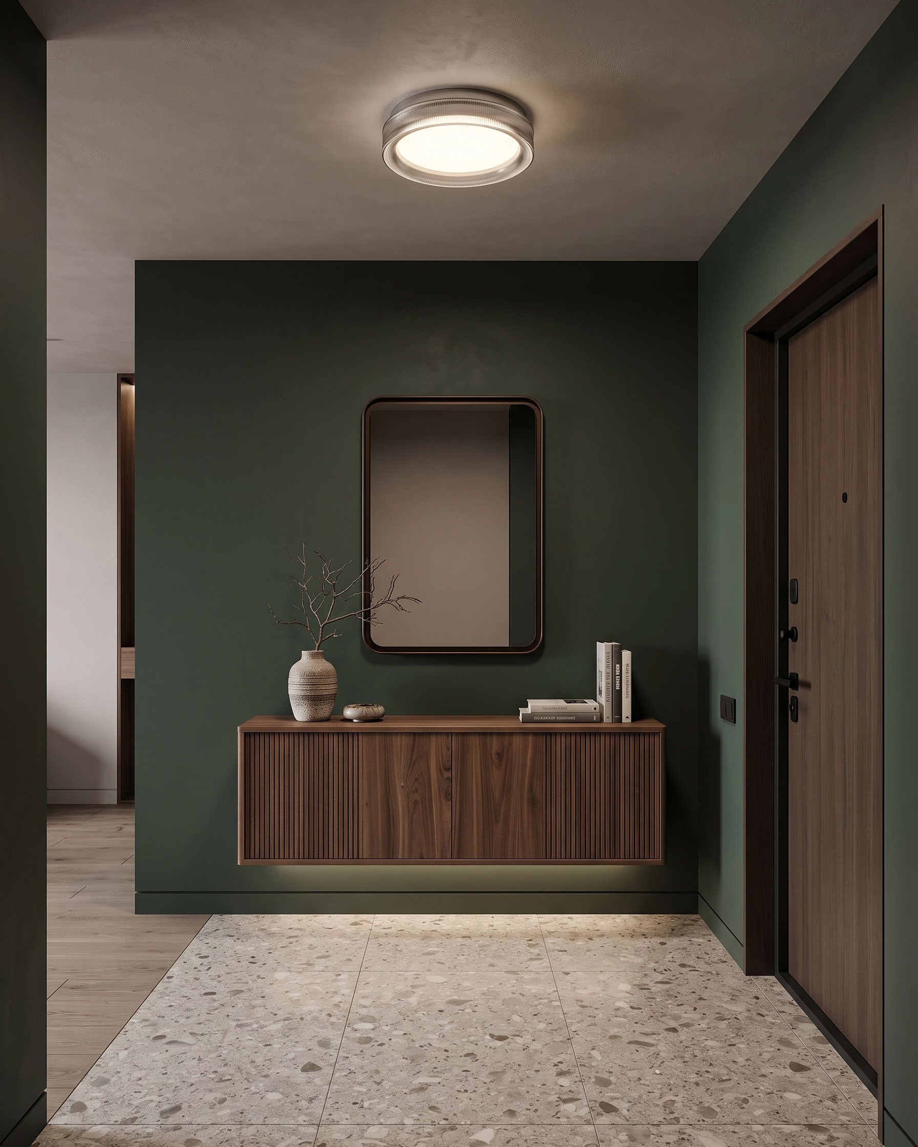 Corinna Reeded Semi-Flush Mount