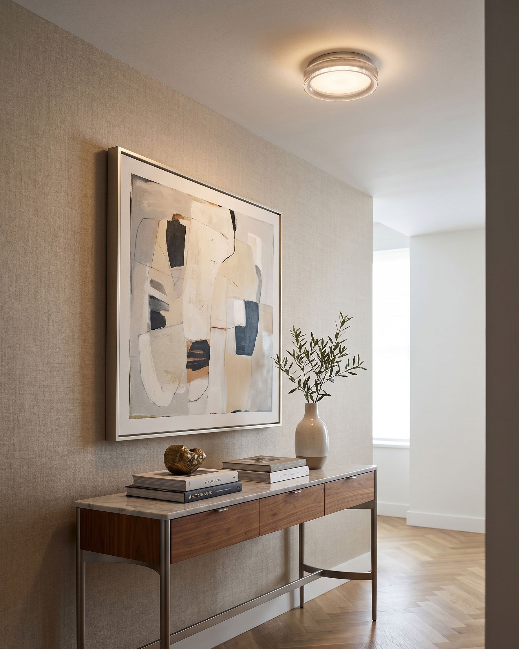 Corinna Reeded Semi-Flush Mount