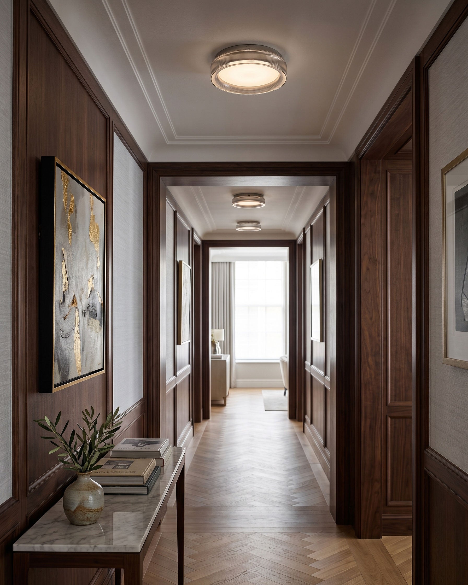 Corinna Reeded Semi-Flush Mount