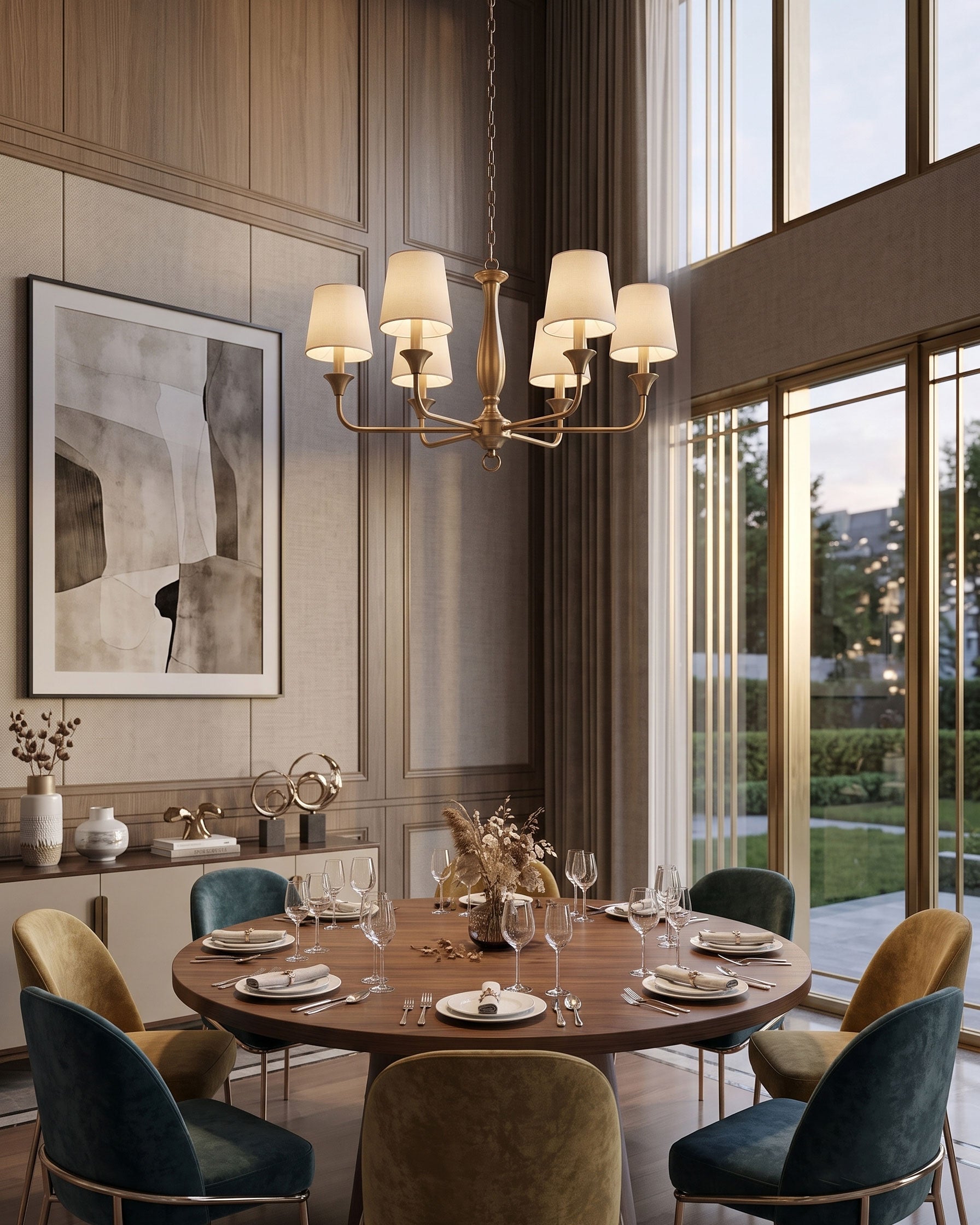 Corinne Classic Brass Chandelier
