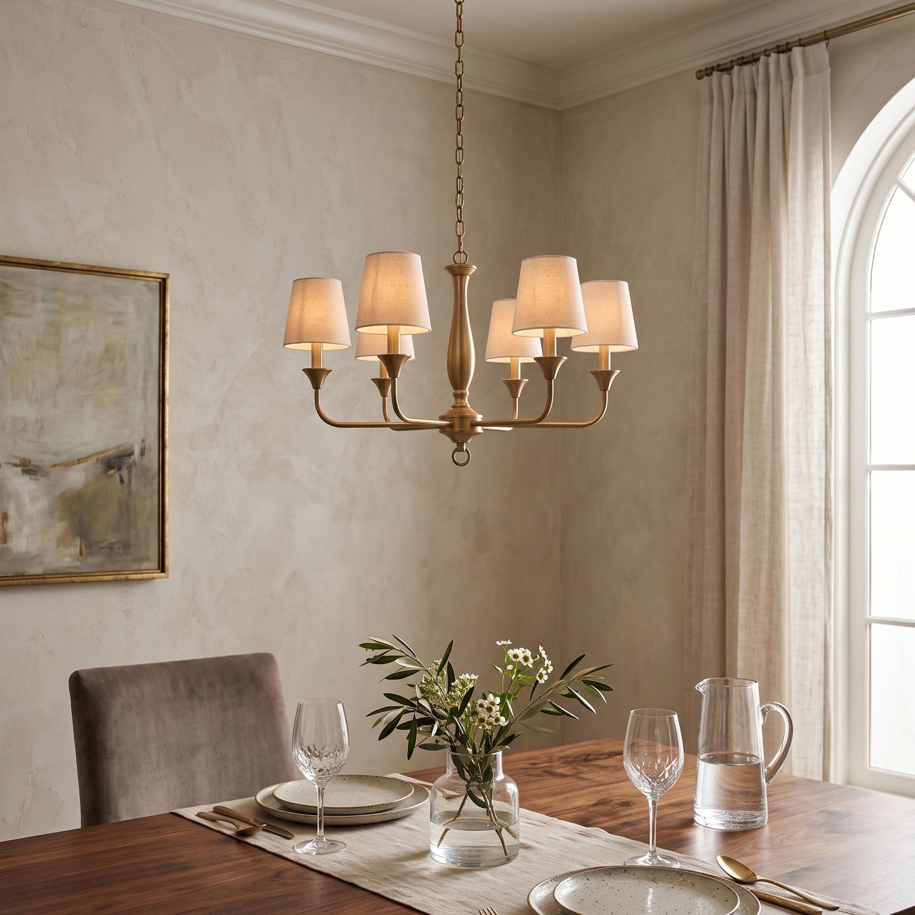 Corinne Classic Brass Chandelier
