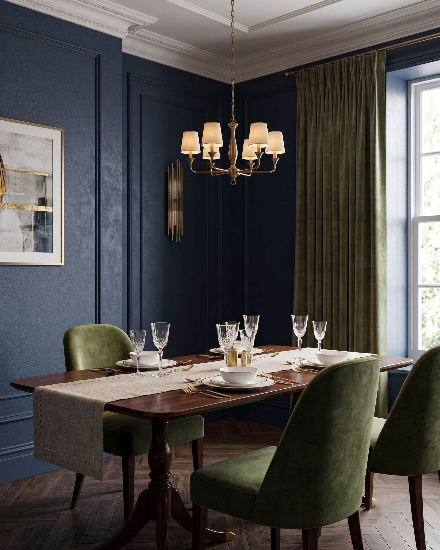 Corinne Classic Brass Chandelier