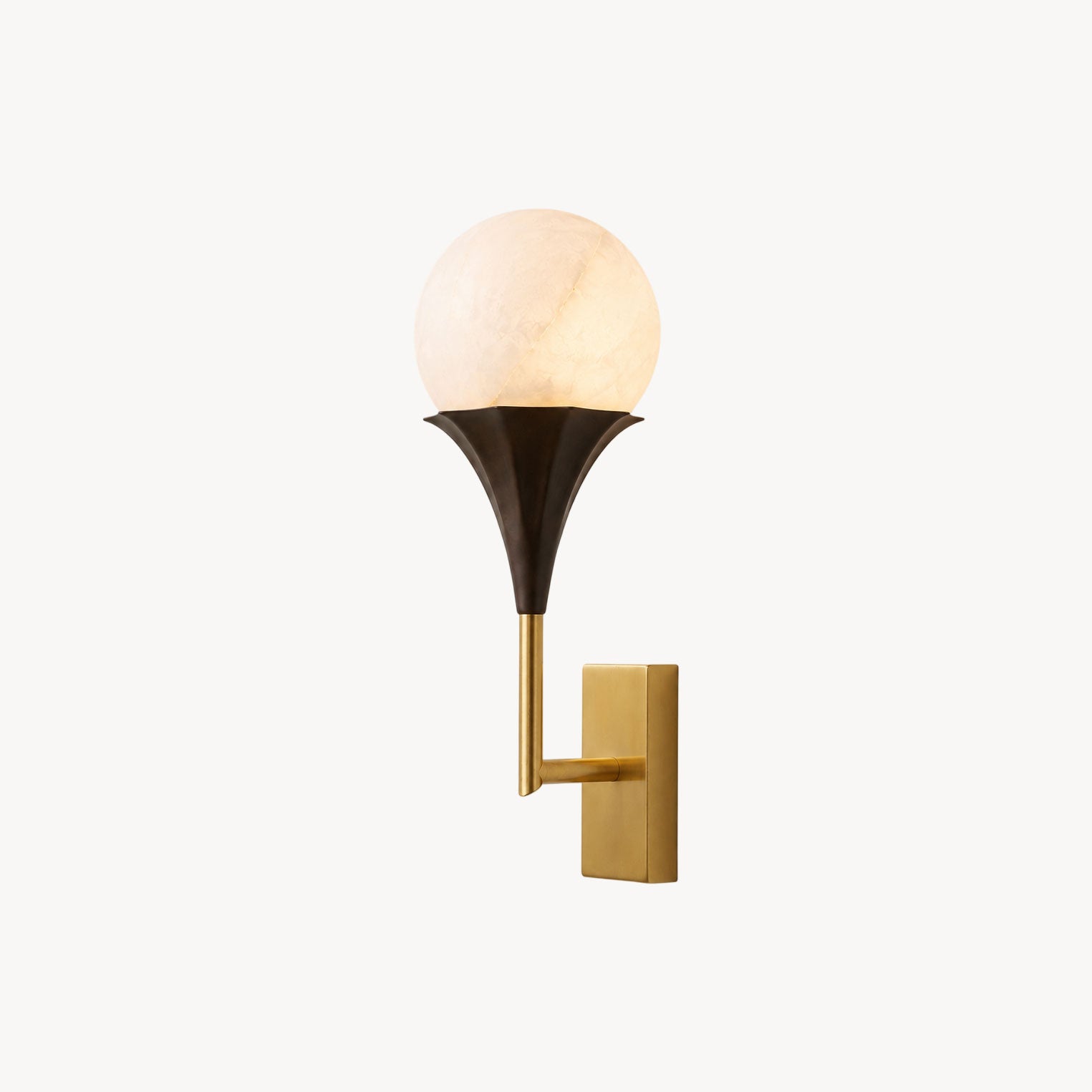 Corliss Alabaster Globe Wall Sconce