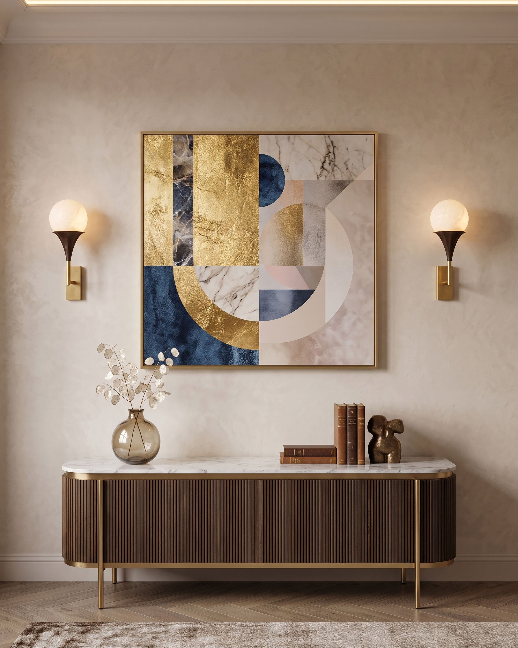 Corliss Alabaster Globe Wall Sconce