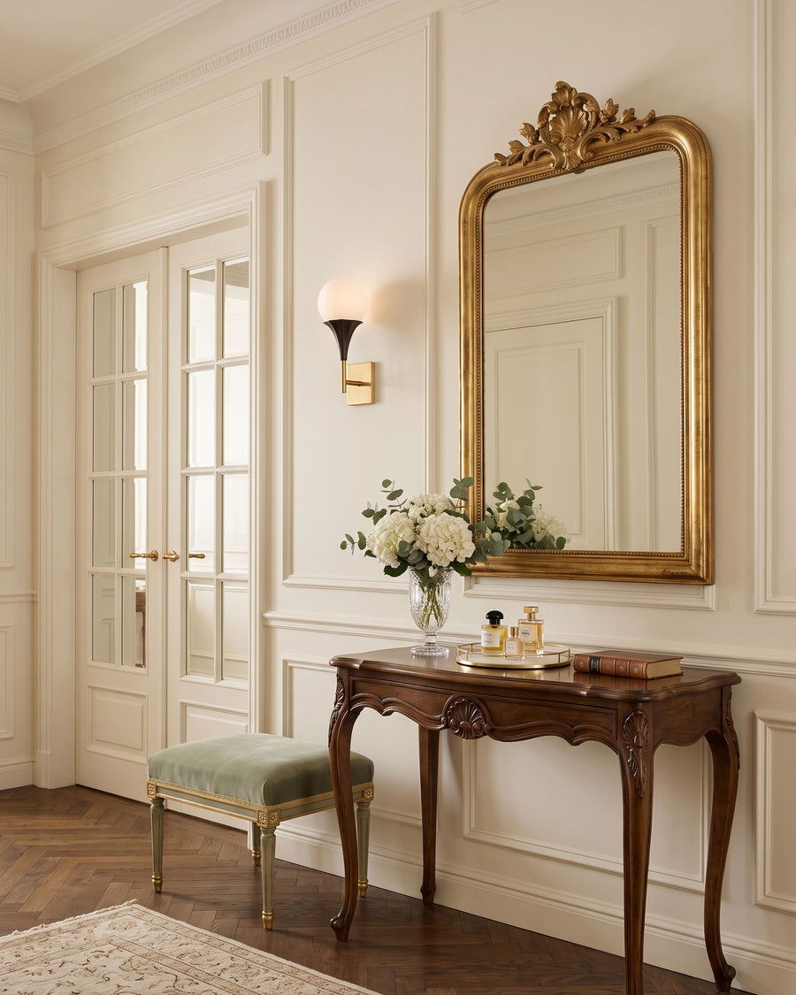 Corliss Opal Globe Wall Sconce – detail 5