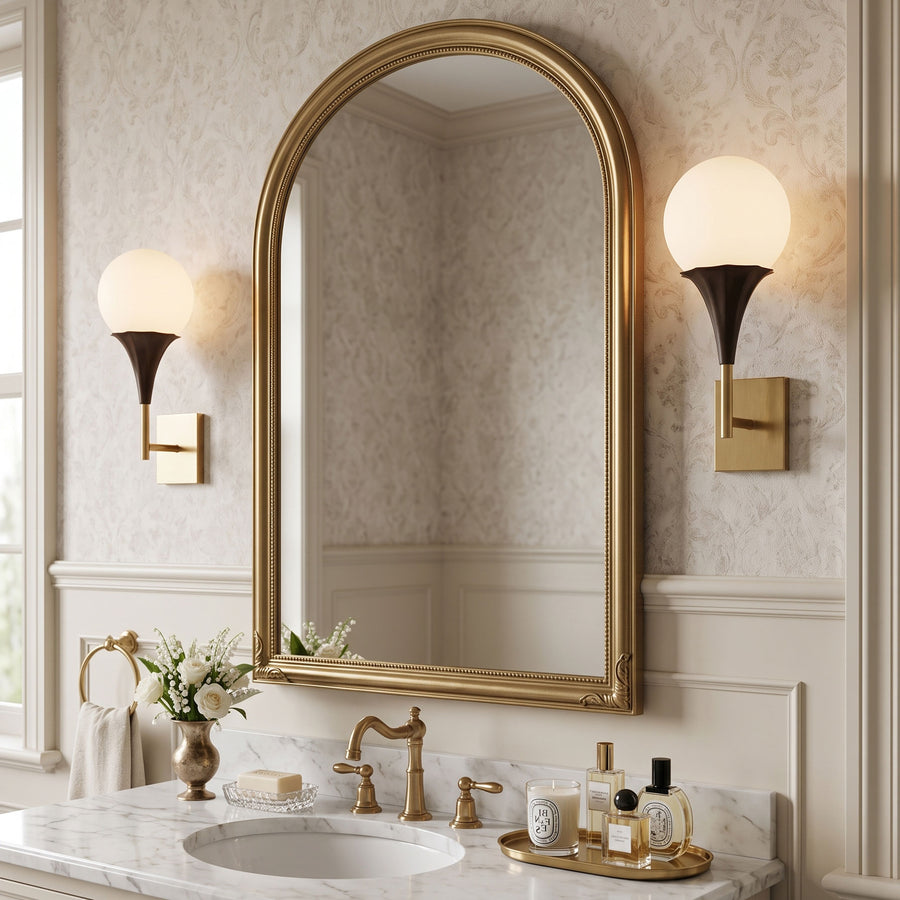 Corliss Opal Globe Wall Sconce – detail 2