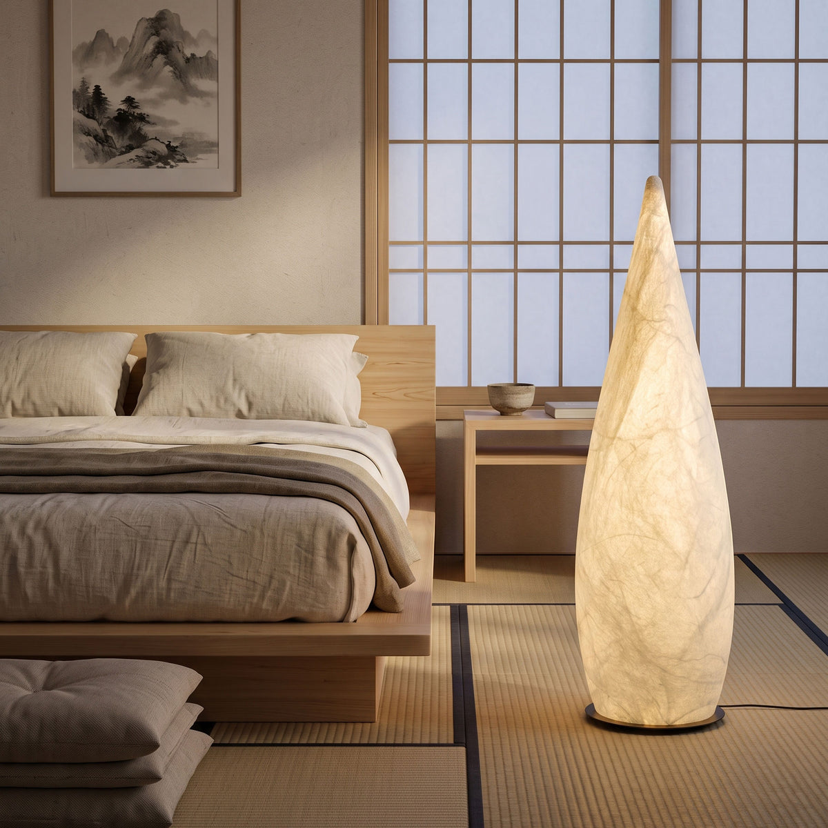 Corvus Mulberry Silk Floor Lamp