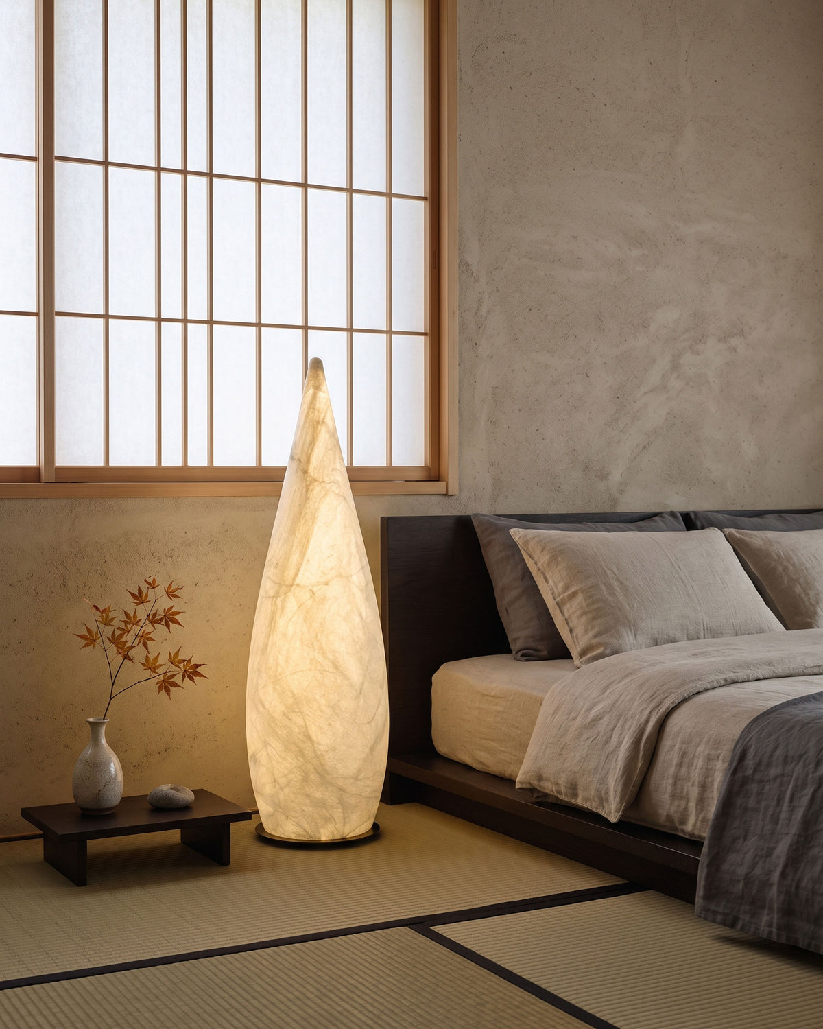 Corvus Mulberry Silk Floor Lamp