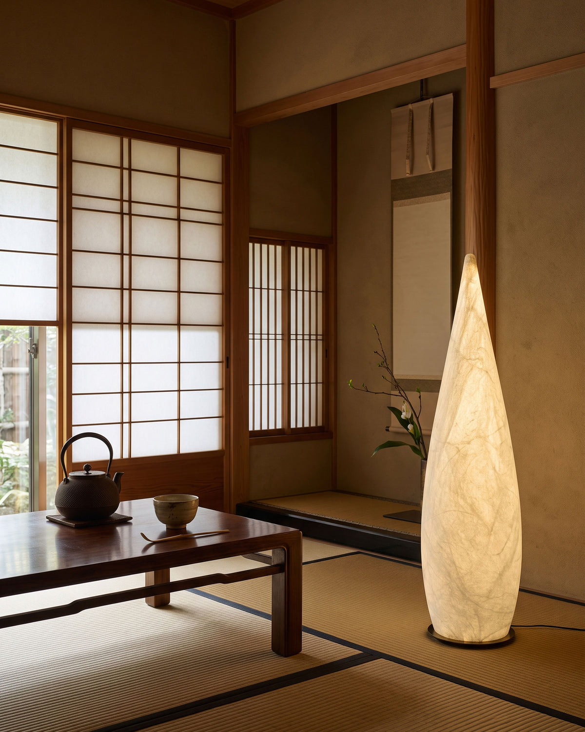 Corvus Mulberry Silk Floor Lamp