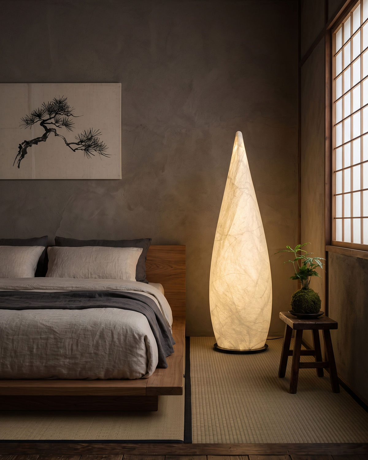 Corvus Mulberry Silk Floor Lamp