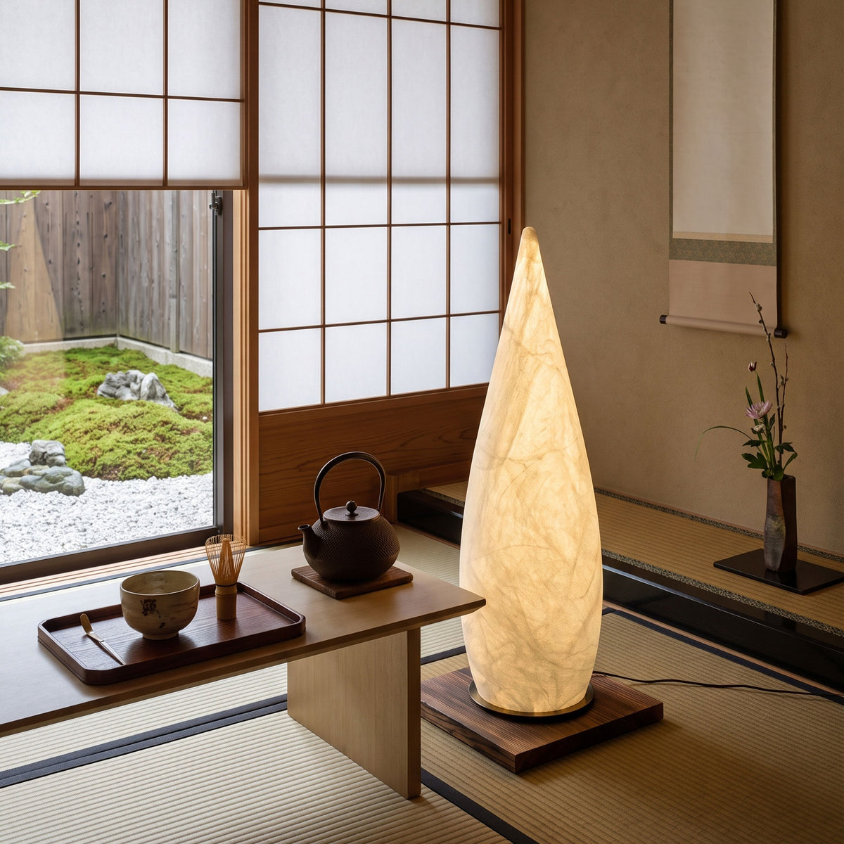Corvus Mulberry Silk Floor Lamp