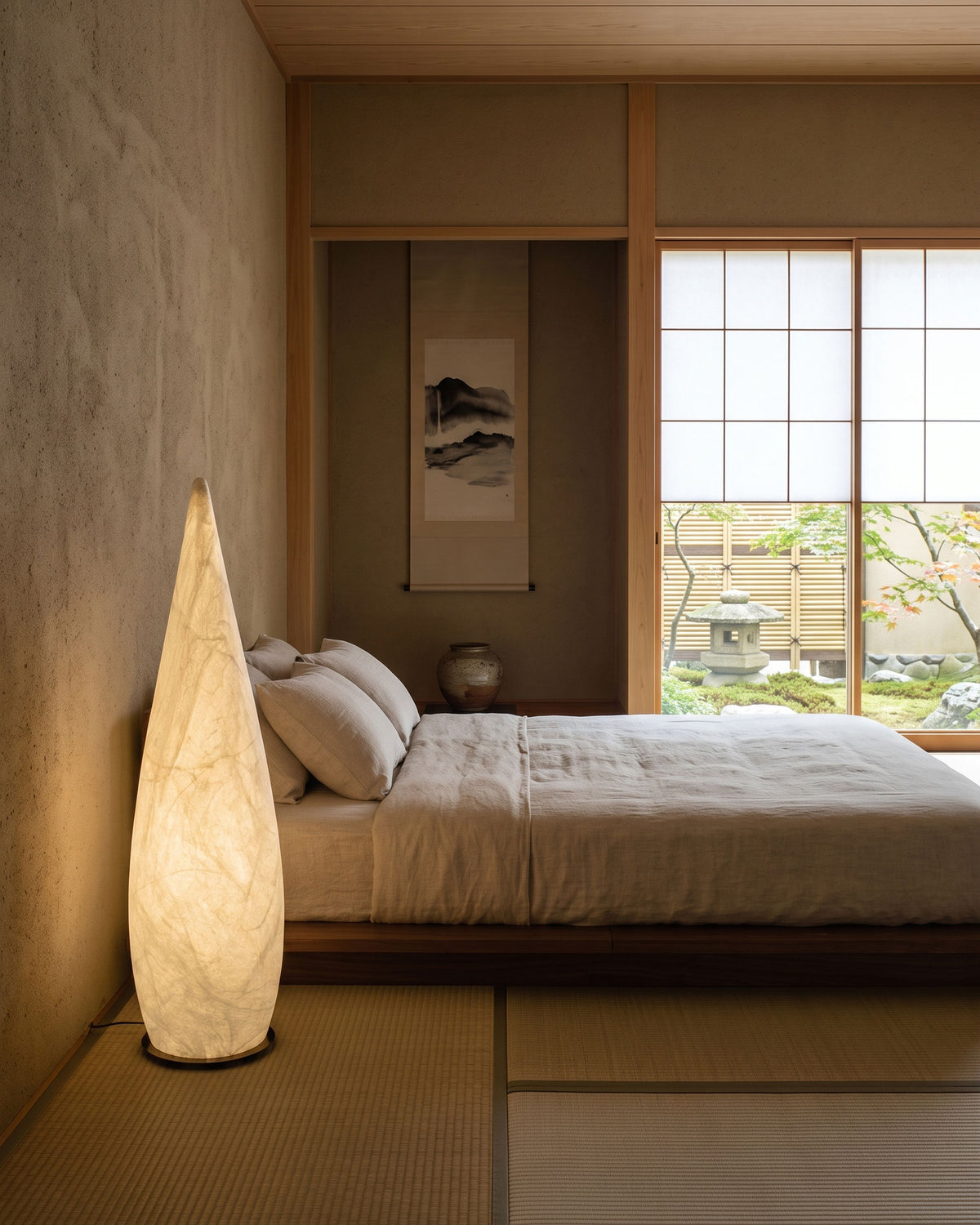 Corvus Mulberry Silk Floor Lamp