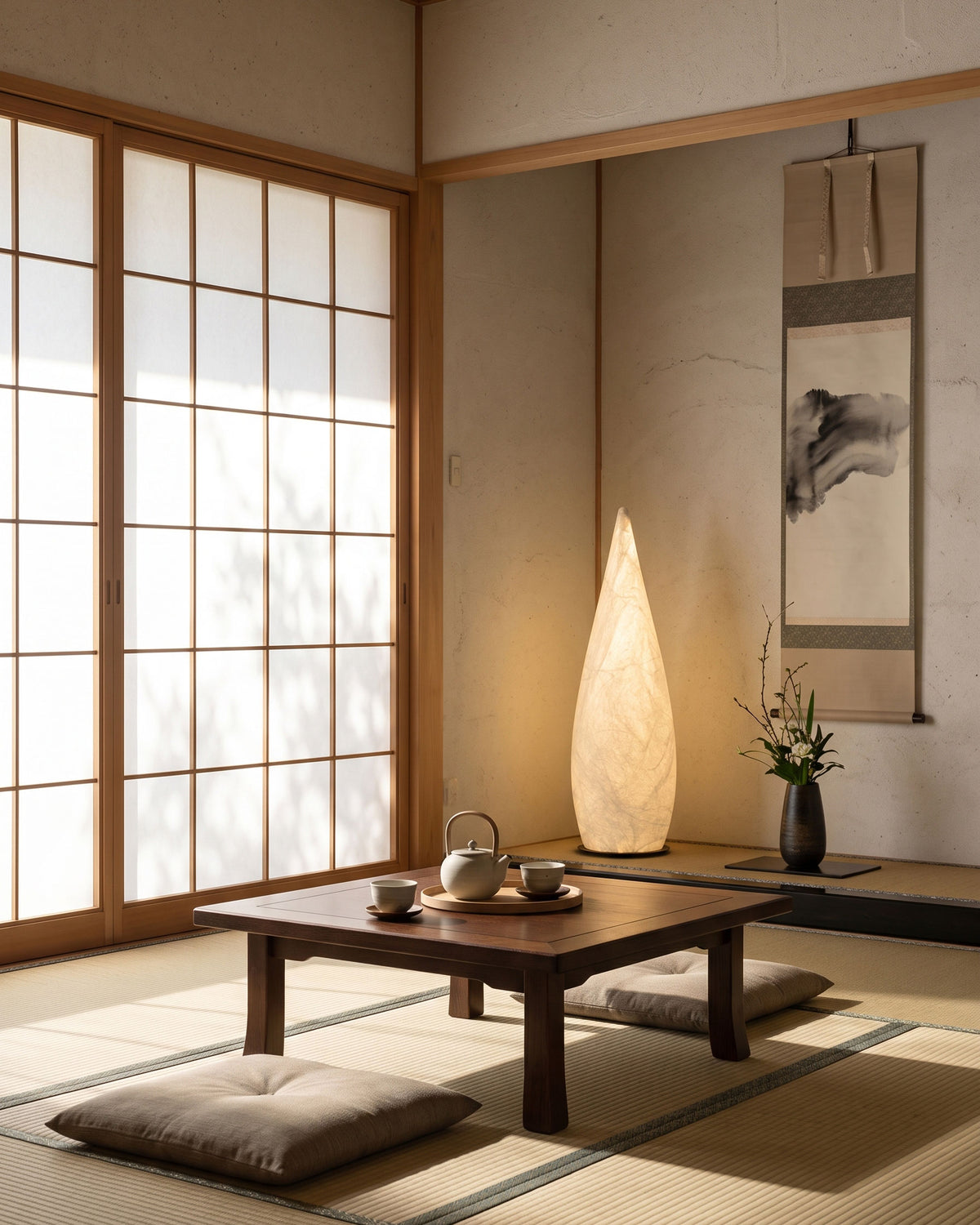Corvus Mulberry Silk Floor Lamp
