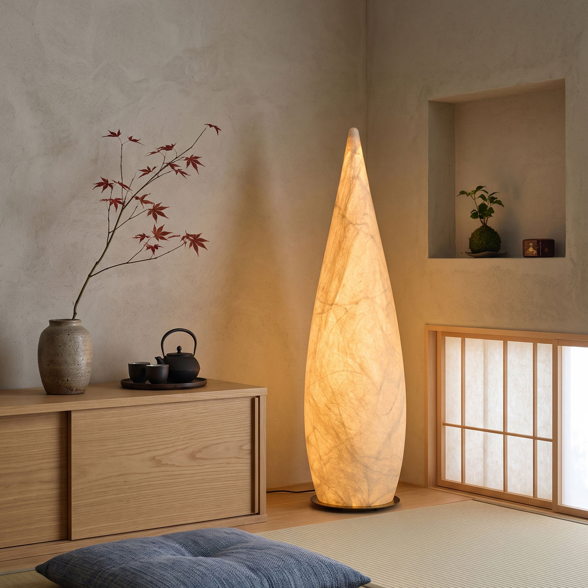 Corvus Mulberry Silk Floor Lamp