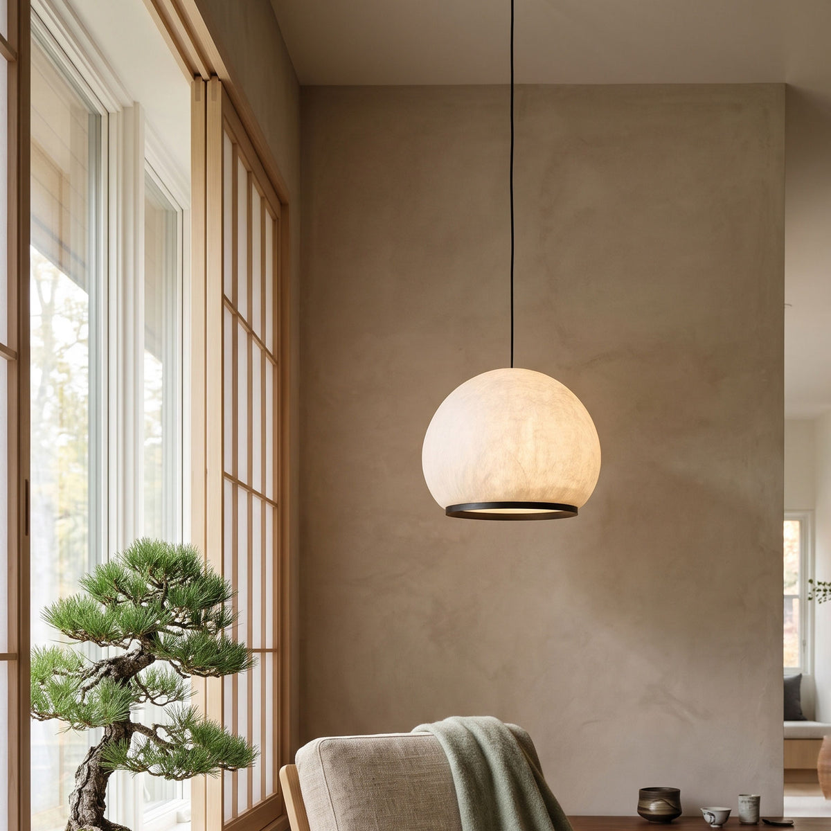 Cosimo Mulberry Silk Pendant Light