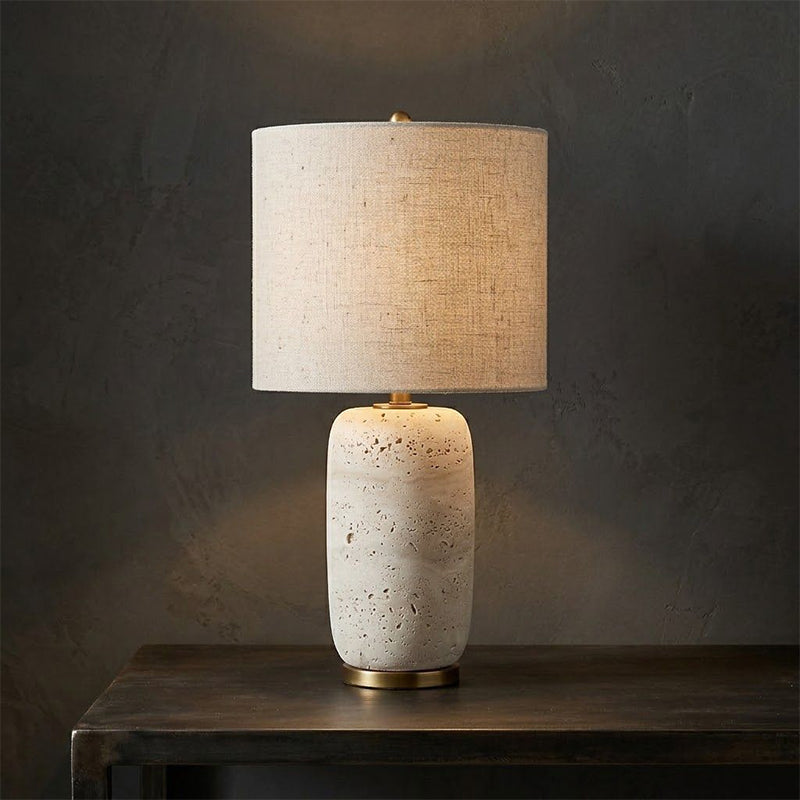 Creed Travertine Table Lamp