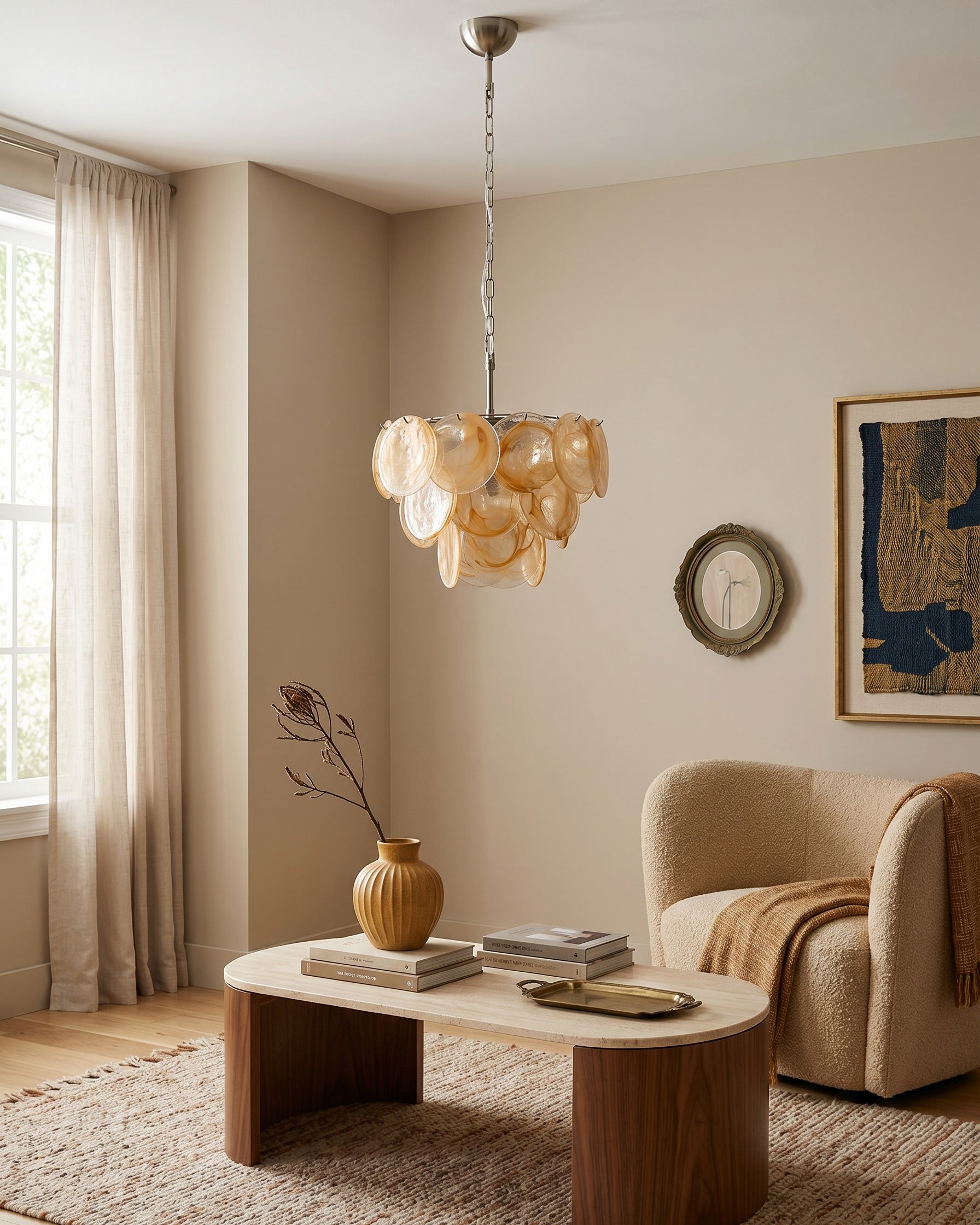 Cressida Glass Disk Chandelier