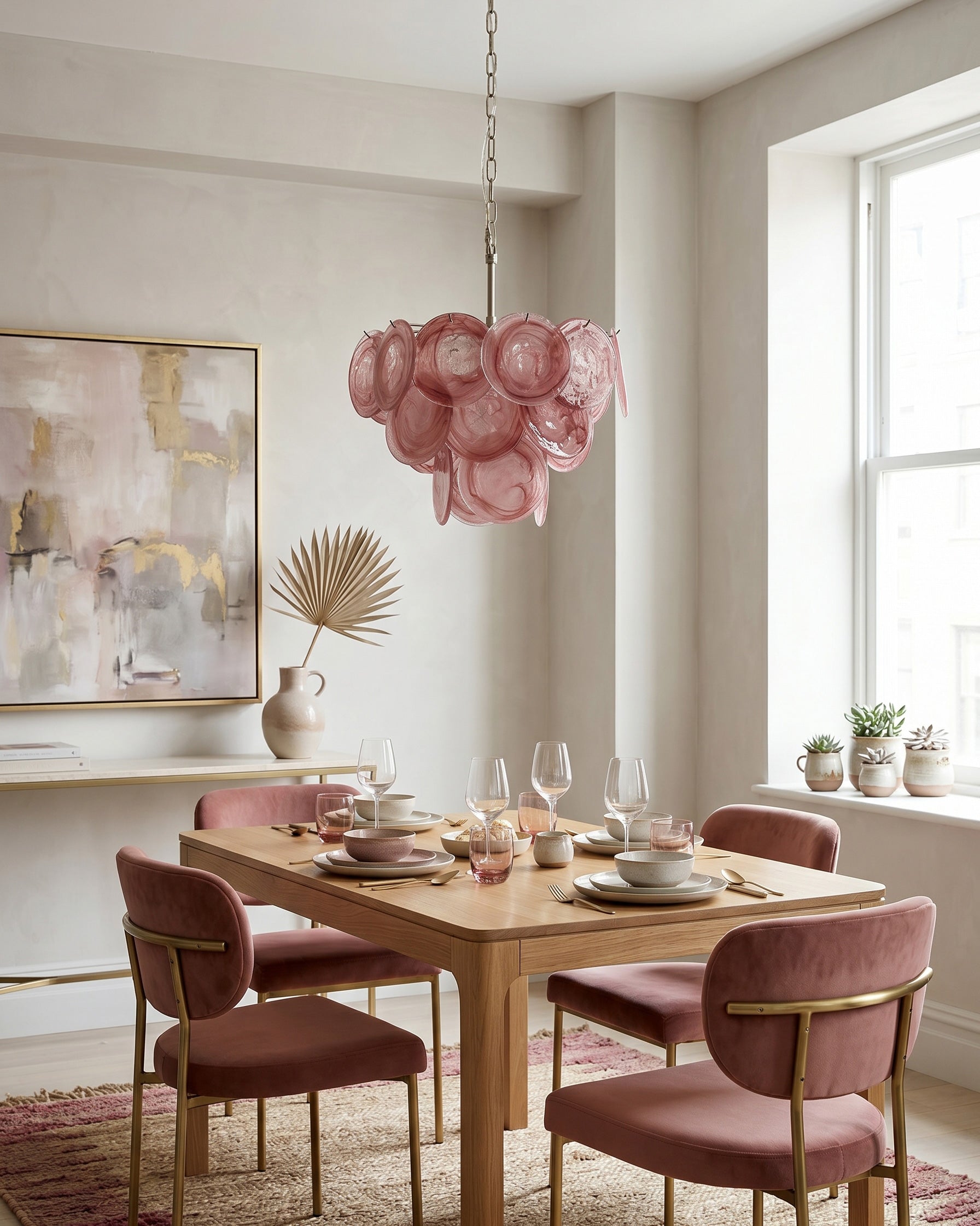 Cressida Glass Disk Chandelier
