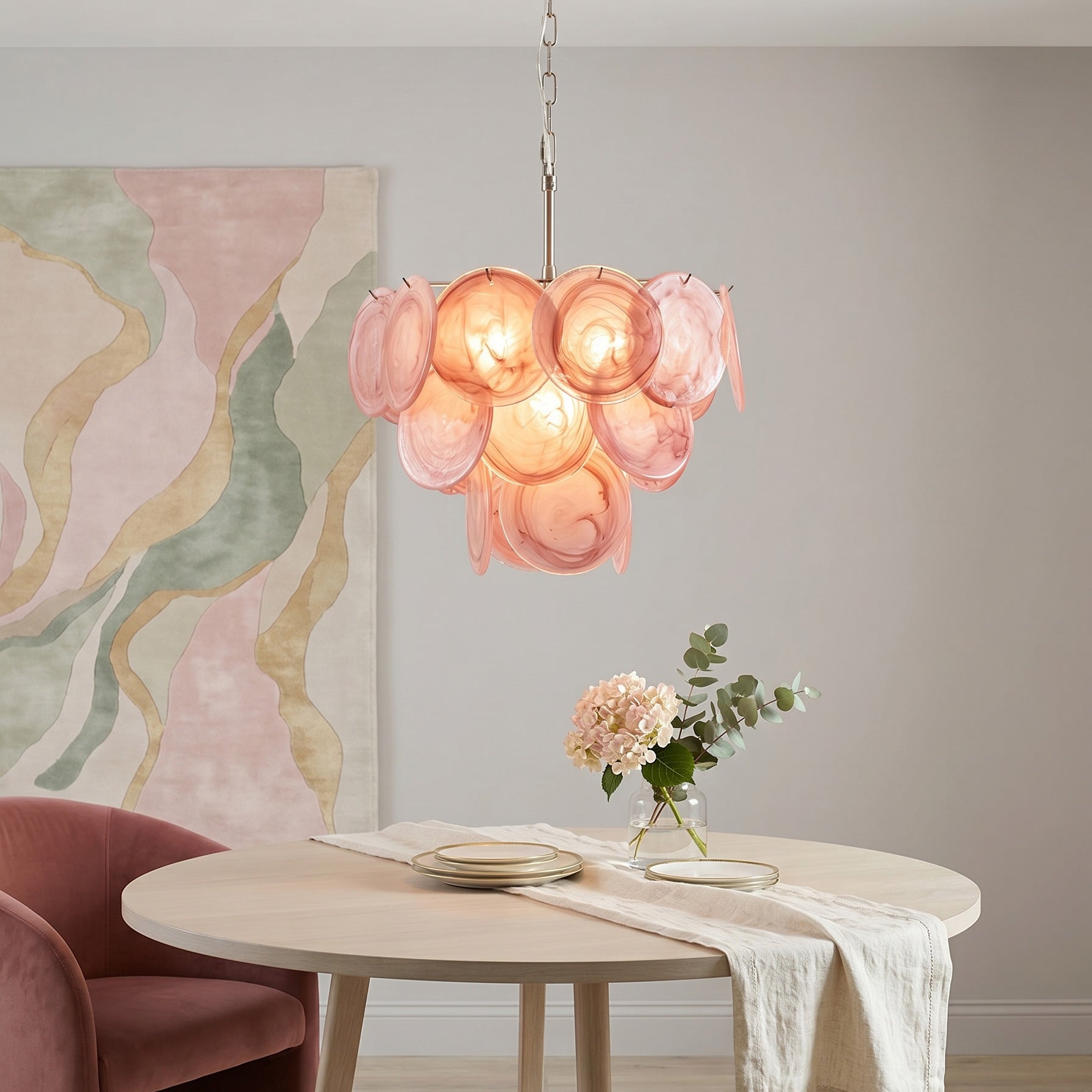 Cressida Glass Disk Chandelier