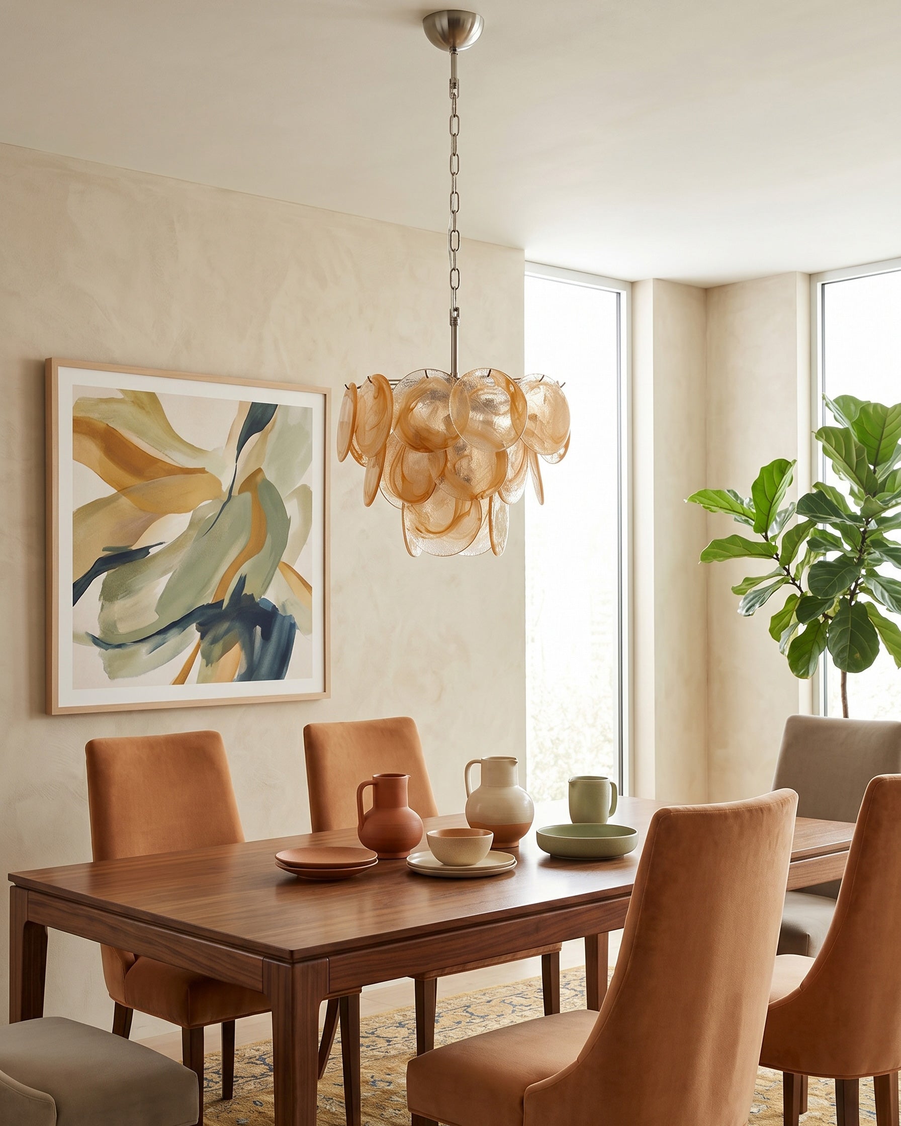 Cressida Glass Disk Chandelier